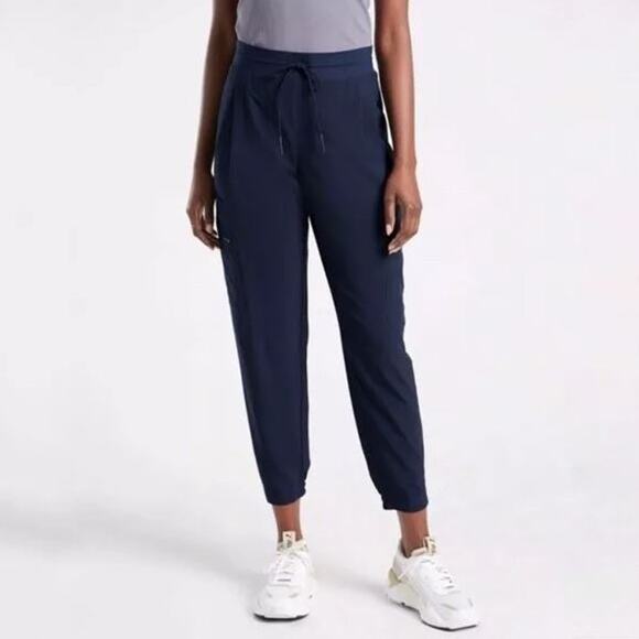Athleta Venture Pant Women's Size 0 Navy Blue Mid Rise Jogger Athleisure Sporty - Picture 1 of 14